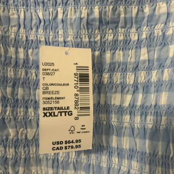 Women’s Blue Gingham Sundress XXL NWT - Picture 6 of 7
